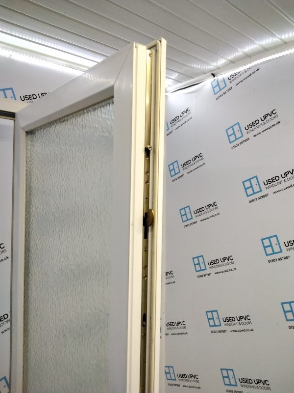 Used White Upvc Back Door 905mm x 2060mm (Reduce To 885mm x 2060mm) 0662 - Image 4