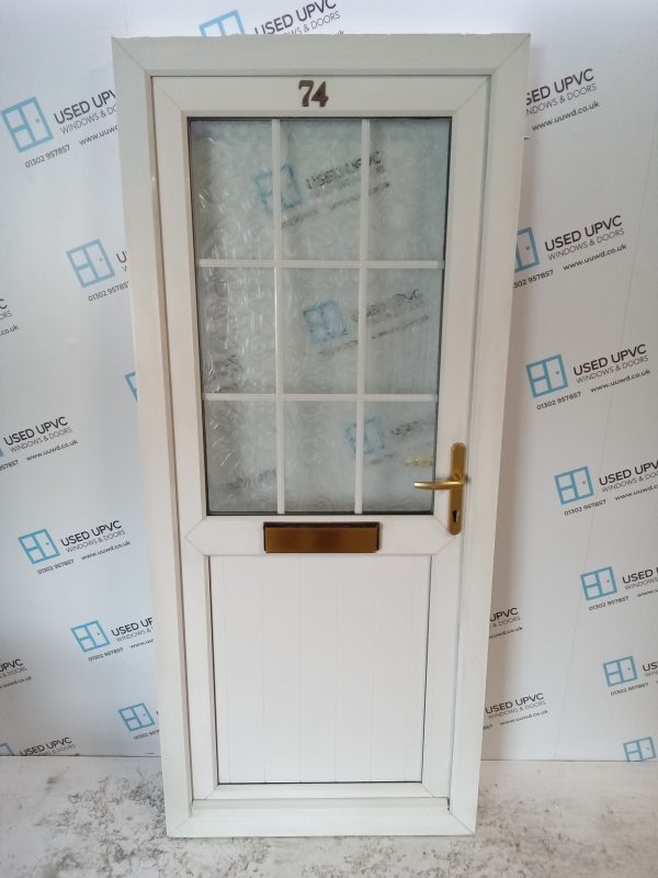 Used White Upvc Front Door 880mm x 2030mm 0187