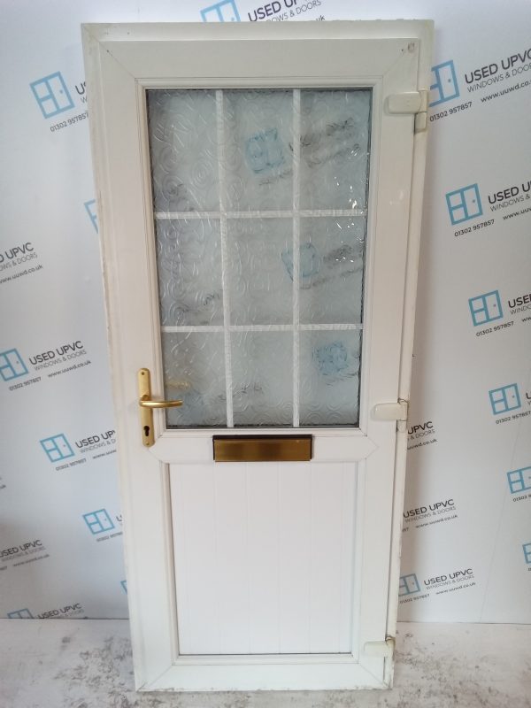 Used White Upvc Front Door 880mm x 2030mm 0187 - Image 2