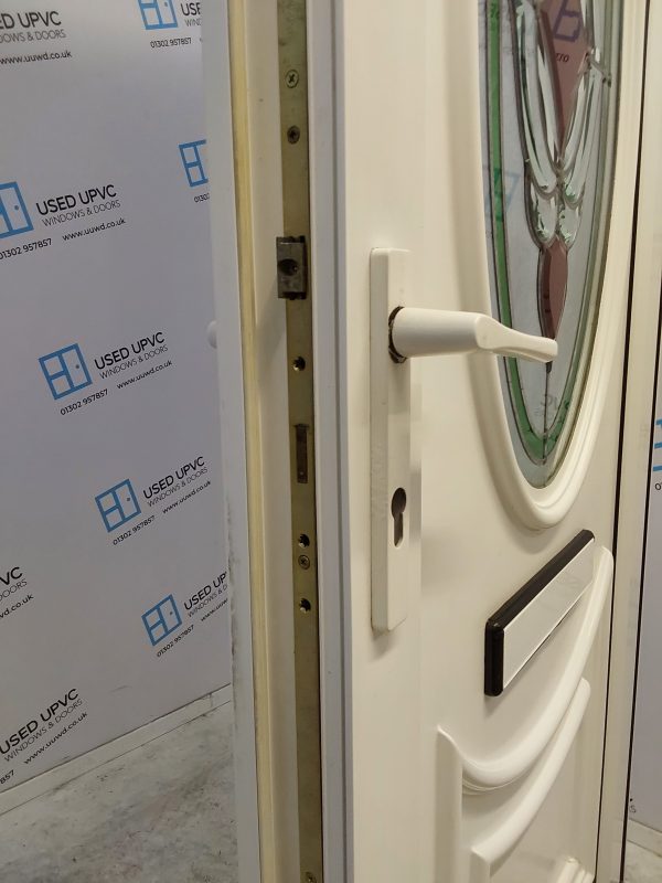 Used White Upvc Front Door 900mm x 2100mm 0612 - Image 5
