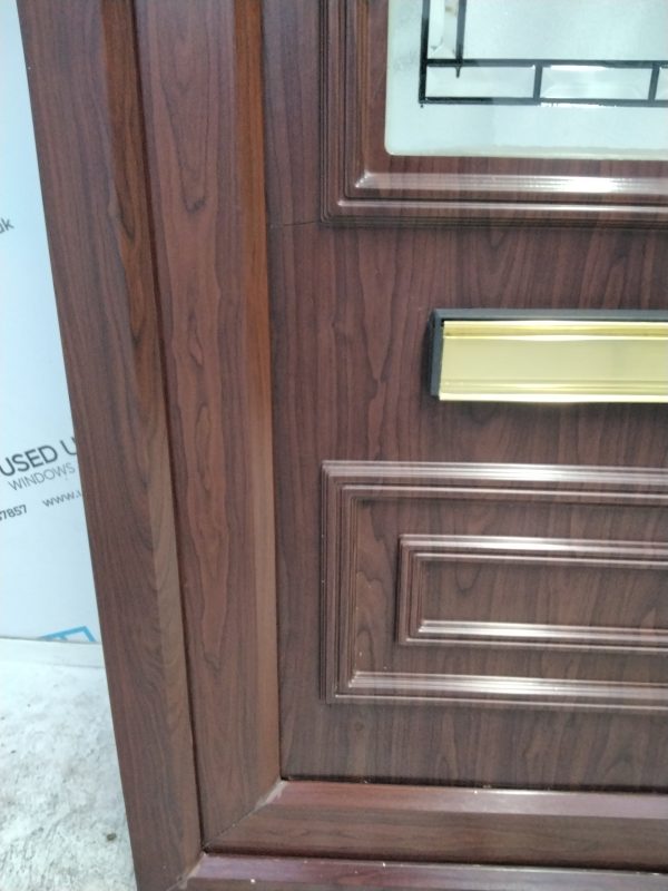 Used Rosewood Upvc Front Door 870mm x 2065mm 0597 - Image 7