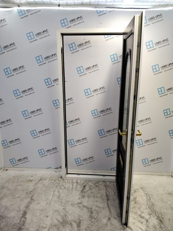 Used Rosewood Upvc Front Door 870mm x 2065mm 0597 - Image 3