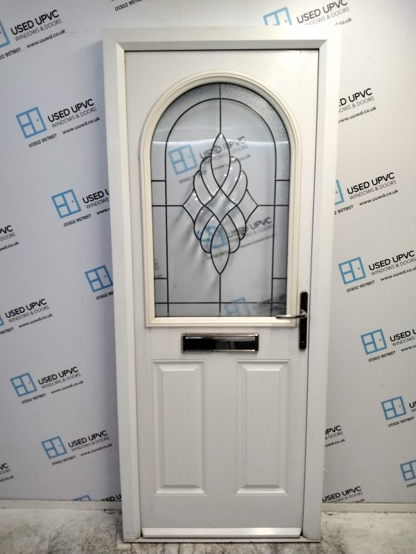 Used White Composite Front Door 840mm x 2050mm 0671