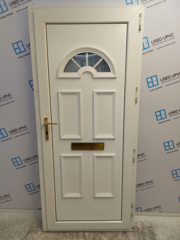 Used White Upvc Front Door 900mm x 2045mm 0133 - Image 2
