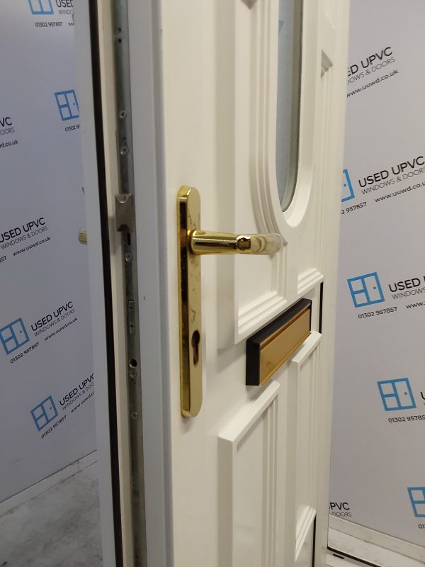 Used White Upvc Front Door And Toplight 910mm x 2280mm 0163 - Image 5