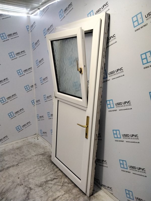 Used White Upvc Stable Back Door 920mm x 2050mm 0701 - Image 5