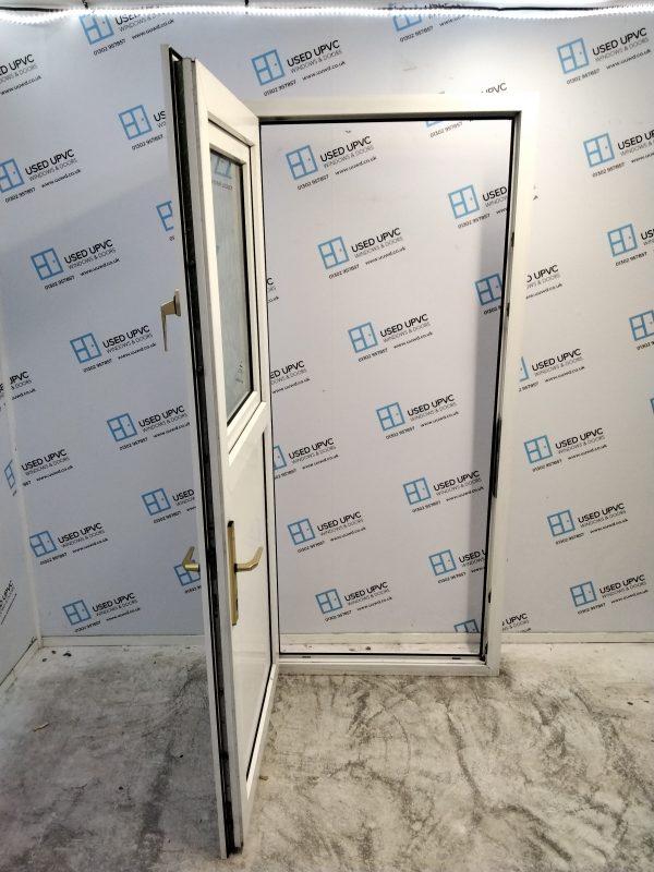 Used White Upvc Stable Back Door 920mm x 2050mm 0701 - Image 3