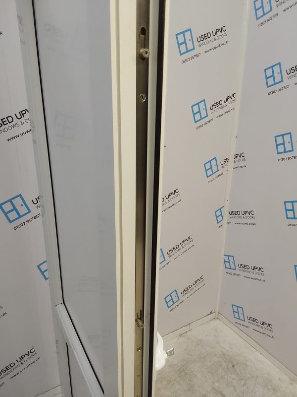Used White Upvc Back Door (outwards opening) 695mm x 2000mm 0107 - Image 6