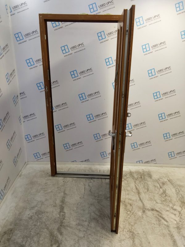 Used Oak Upvc Front Door 935mm x 2080mm 0294 - Image 3