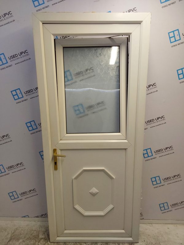 Used White Upvc Stable Back Door 875mm x 2060mm 0400 - Image 3