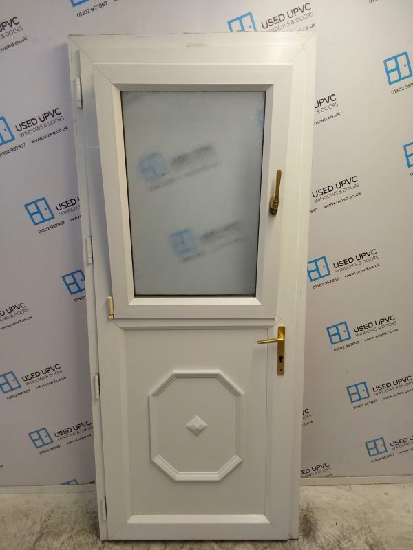 Used White Upvc Stable Back Door 875mm x 2060mm 0400 - Image 6