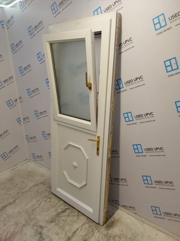 Used White Upvc Stable Back Door 875mm x 2060mm 0400 - Image 7