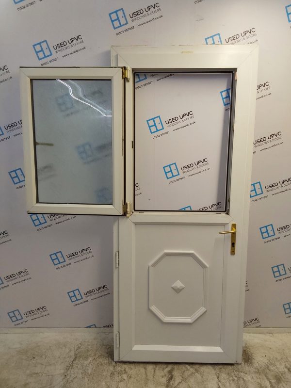 Used White Upvc Stable Back Door 875mm x 2060mm 0400 - Image 8