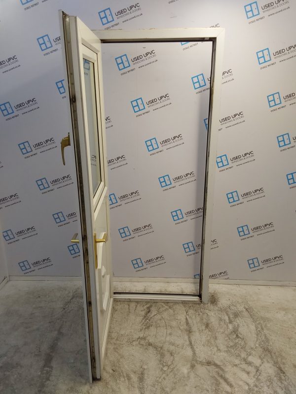 Used White Upvc Stable Back Door 875mm x 2060mm 0400 - Image 5
