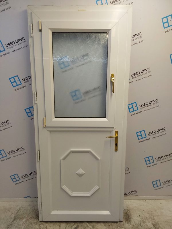 Used White Upvc Stable Back Door 875mm x 2060mm 0400 - Image 2