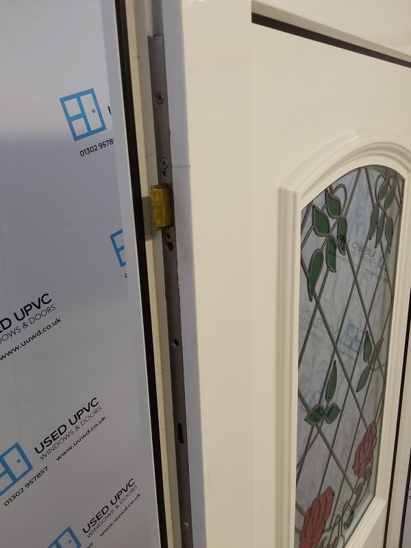 Used White Upvc Front Door And Side Panel 1525mm x 2080mm DS010 - Image 4