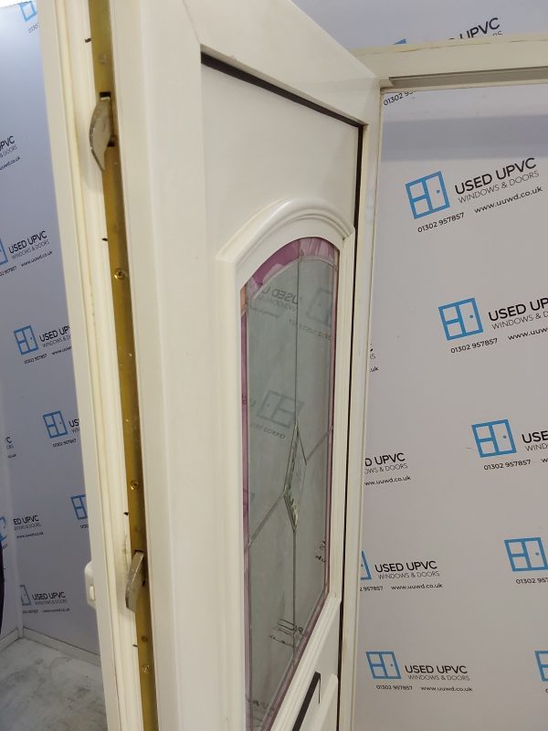 Used White Upvc Front Door And Side Panel 1260mm x 2060mm (reduce to 1245mm) DS027 - Image 4