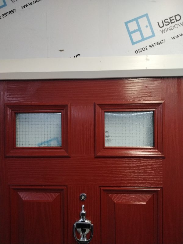 Used Red Composite Front Door 900mm x 1965mm 0658 - Image 6