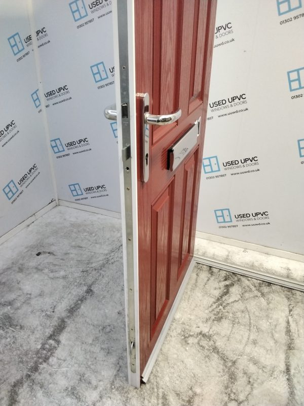 Used Red Composite Front Door 900mm x 1965mm 0658 - Image 5