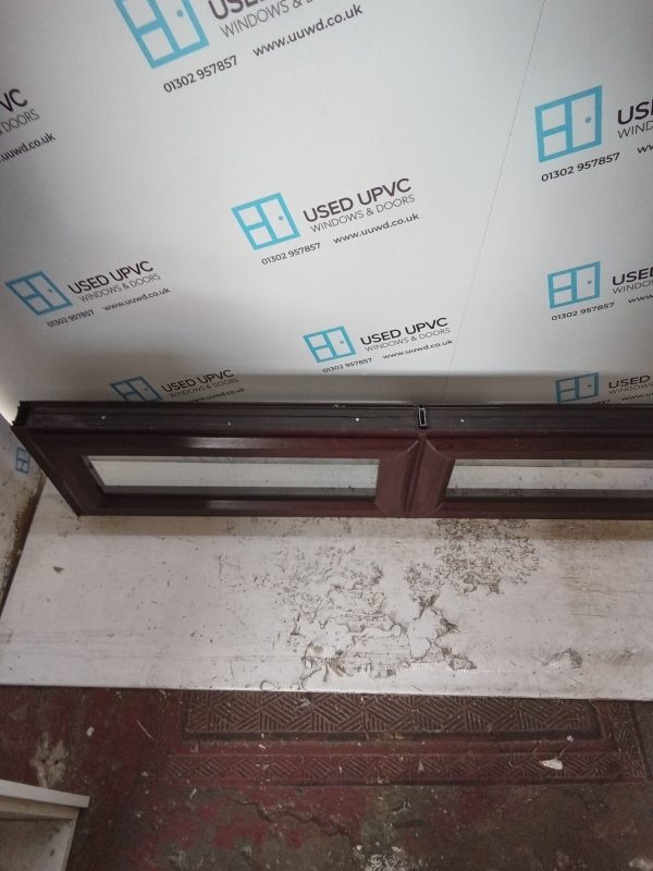 Used Rosewood Upvc Window 2620mm x 410mm LW0142 - Image 3