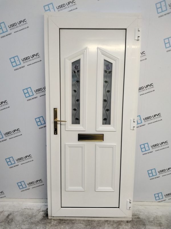 Used White Upvc Front Door 895mm x 2085mm 0735 - Image 2