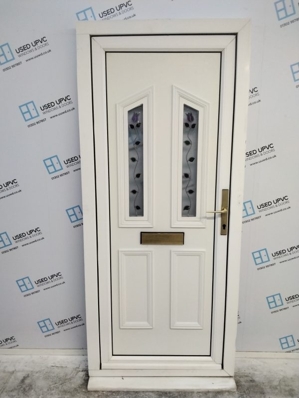 Used White Upvc Front Door 895mm x 2085mm 0735