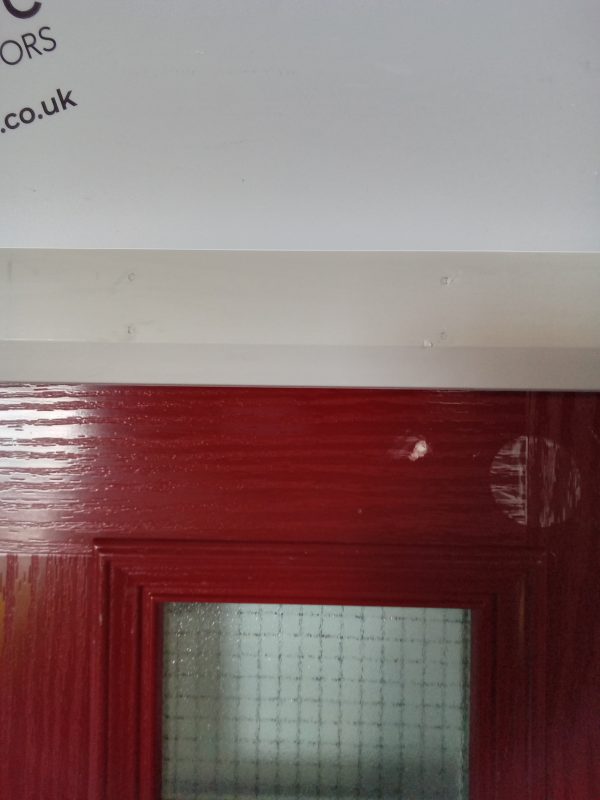 Used red Composite Front door 915mm x 1960mm 0753 - Image 3