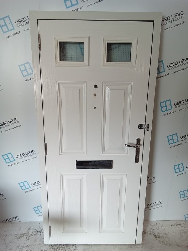 Used red Composite Front door 915mm x 1960mm 0753 - Image 4