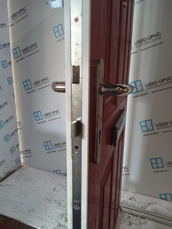 Used red Composite Front door 915mm x 1960mm 0753 - Image 7