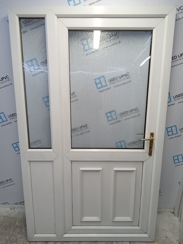 Used White Upvc Back Door And Side Panel 1210mm x 2015mm DS037