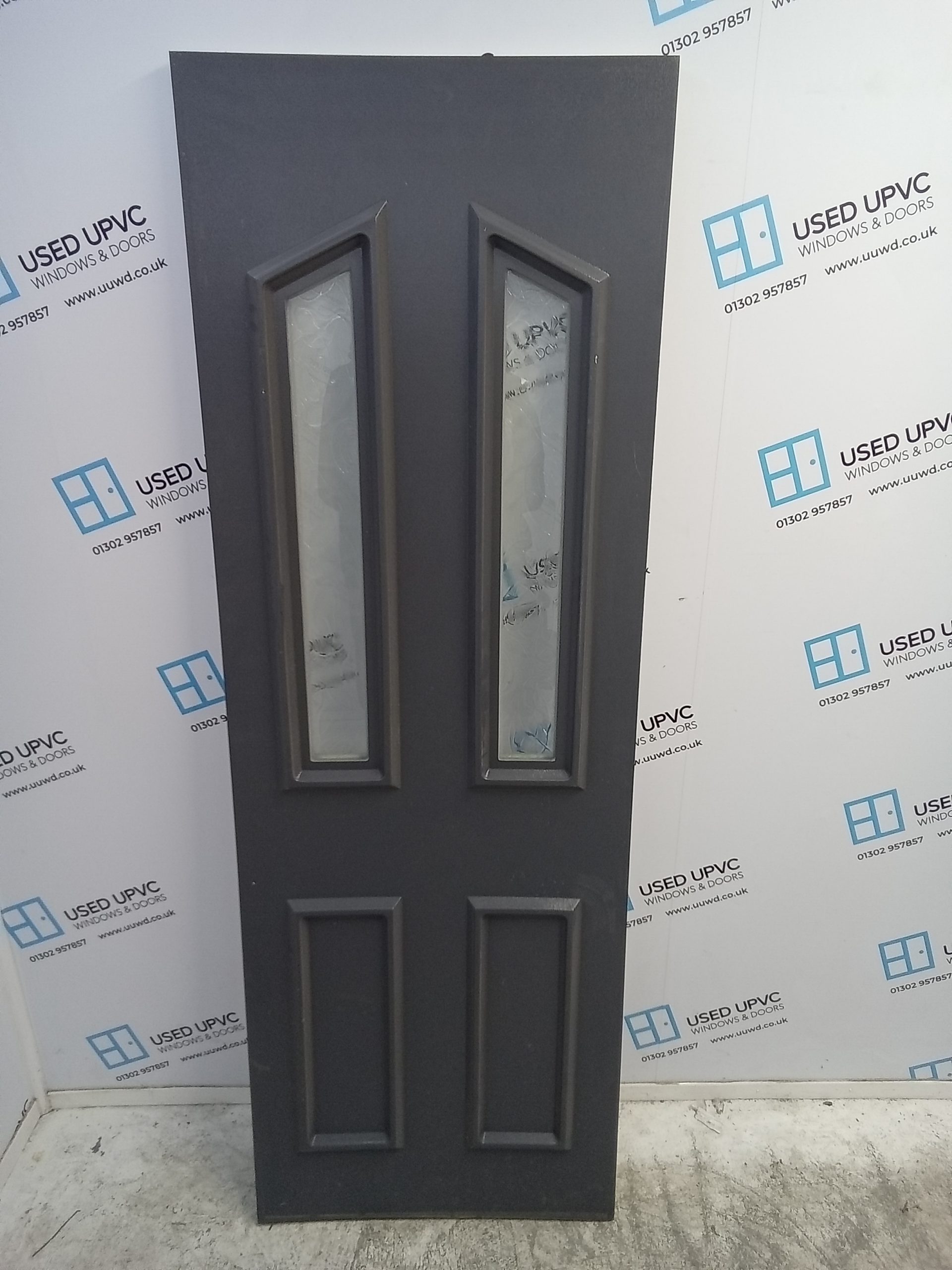 Used Anthracite Grey Upvc Back Door Panel 630mm x 1825mm x 24mm | Used ...