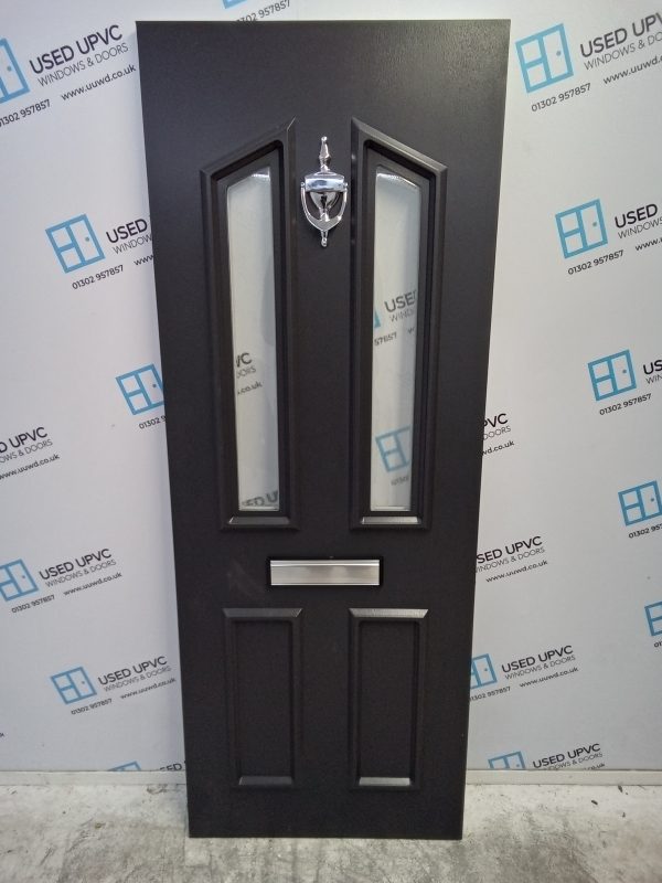 Used Anthracite Grey Upvc Front Door Panel 690mm x 1820mm x 28mm UFDP0022