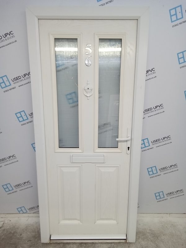 Used White Composite Front Door 905mm x 2045mm 0731