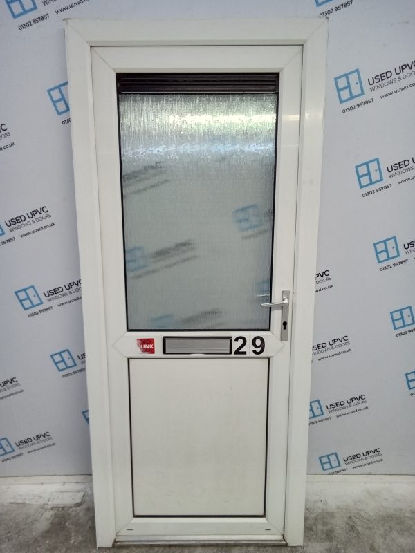 Used White Upvc Front Door 885mm x 2055mm 0769