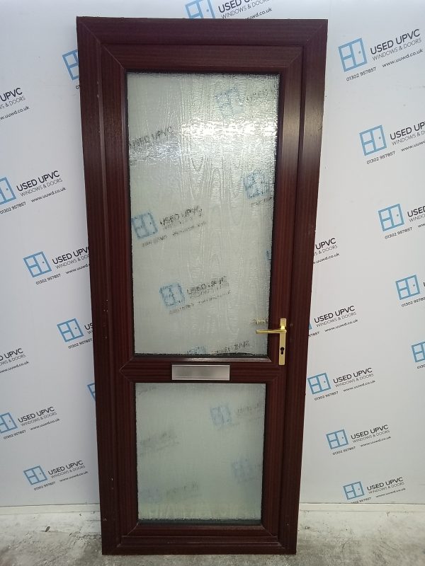 Used Woodgrain Upvc Front Door 900mm x 2250mm 0702
