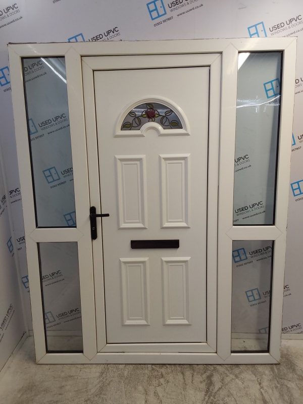 Used White Upvc Front Door And sides 1645mm x 2040mm DS030