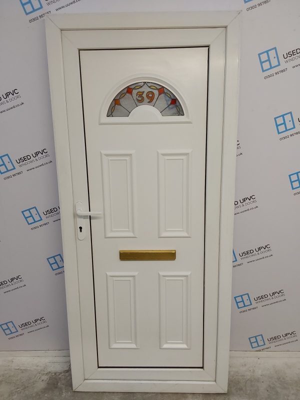 Used White Upvc Front Door 915mm x 2055mm 0345