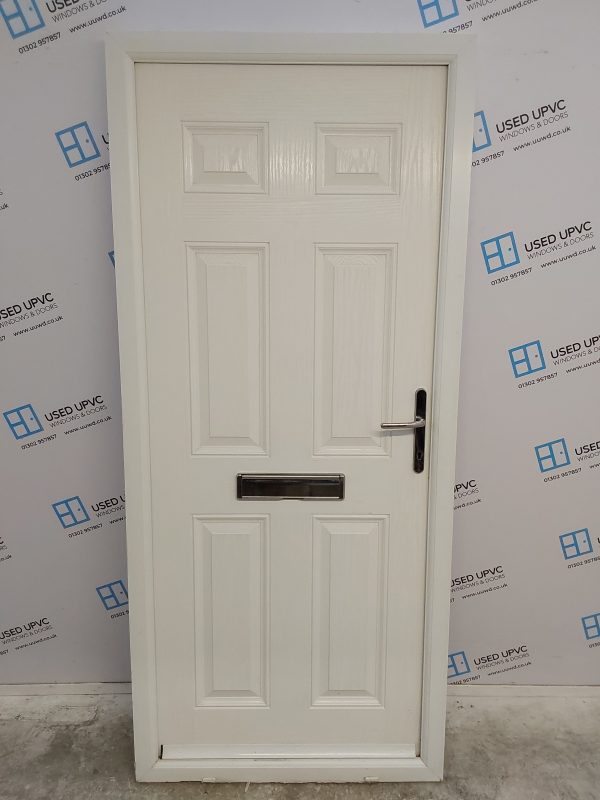 Used White Composite Front Door 920mm x 2080mm 0095