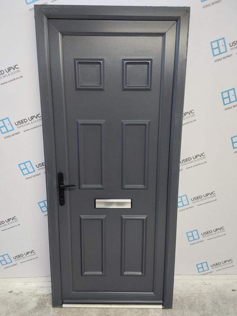 Used Anthracite Grey Upvc Front Door 895mm X 2045mm 0774 | Used UPVC ...