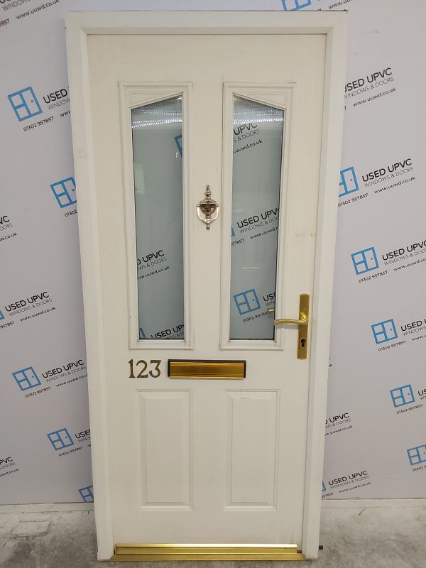 Used White Composite Front Door 925mm x 2095mm 0774