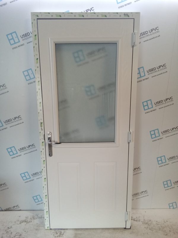 Brand New White Composite Back Door 900mm x 2075mm ND48 - Image 2