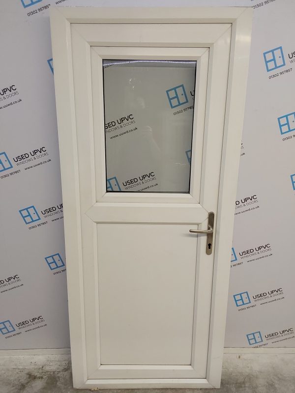 Used White Upvc Stable Back Door 880mm x 2045mm 0884