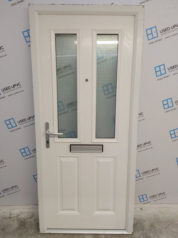 Used White Composite Front Door 910mm x 2040mm 0593