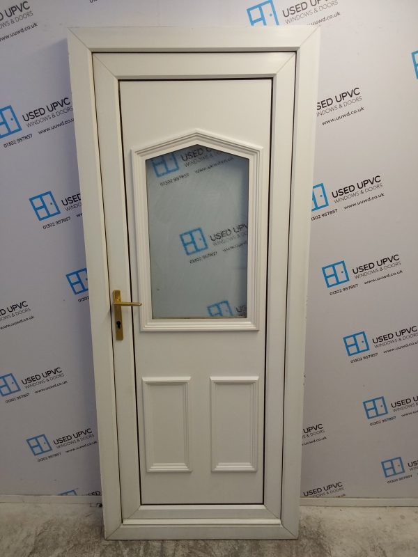 Used White Upvc Back Door 845mm x 2035mm C6058