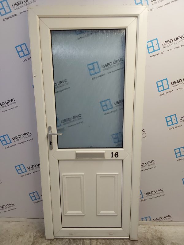 Used White Upvc Front Door 885mm x 2045mm C6058