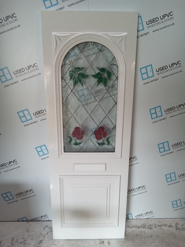 Used White Upvc Front Door Panel 635mm x 1810mm x 28mm UFDP0026 - Image 2