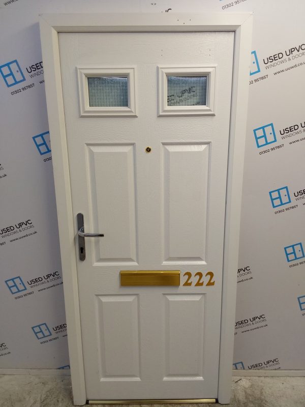 Used White Composite Front Door 870mm x 1960mm 0820