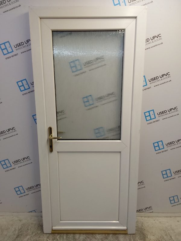 Used White Upvc Back Door 900mm x 2035mm C6069