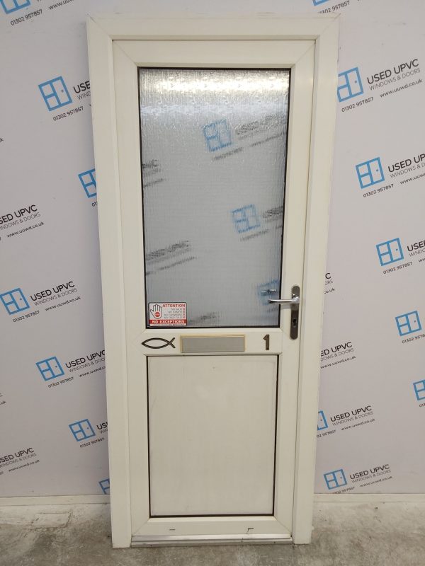 Used White Upvc Front Door 845mm x 2055mm 0770