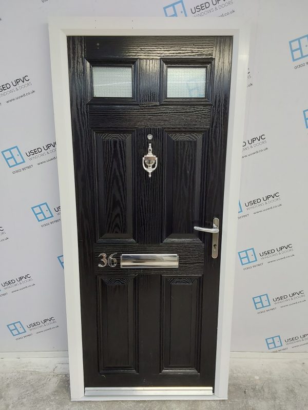 Used Black Composite Front Door 880mm x 1965mm 0762